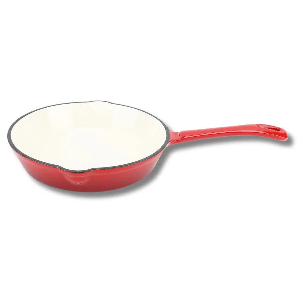 Poêle en Fonte Émaillée Premium – Performance Professionnelle et Cuisine Saine