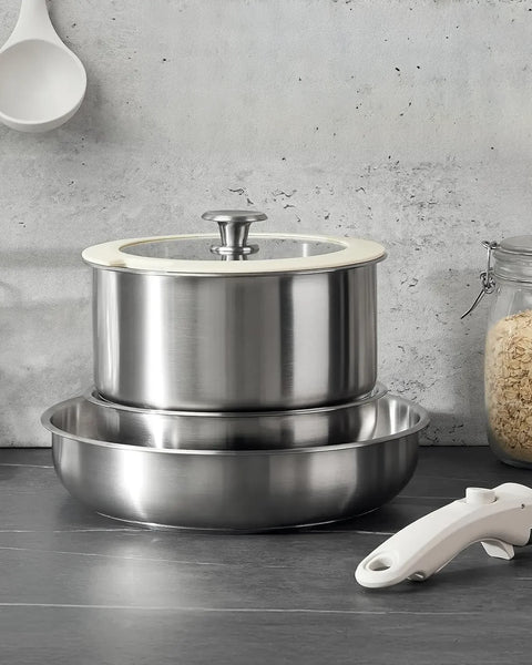 Set Inox Pro™ 7-en-1 : Version Manche Amovible