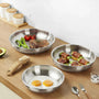 Removable Stainless Steel Wood Series Pans – Set of 20/24/28 cm