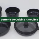 Présentation gamme batterie de cuisine amovible version noire